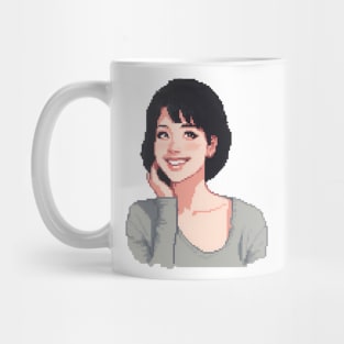 Cute Girl With Black Hair Mug